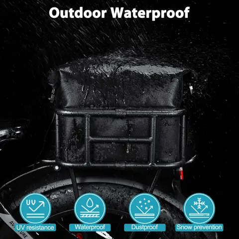 Cykelkorg bak Cykellastväska Stor kapacitet Elcykelkorg Cykelkorgar Bakre pakethållare för utomhusresor Shopping 10 best sales cykel bakväska - №10