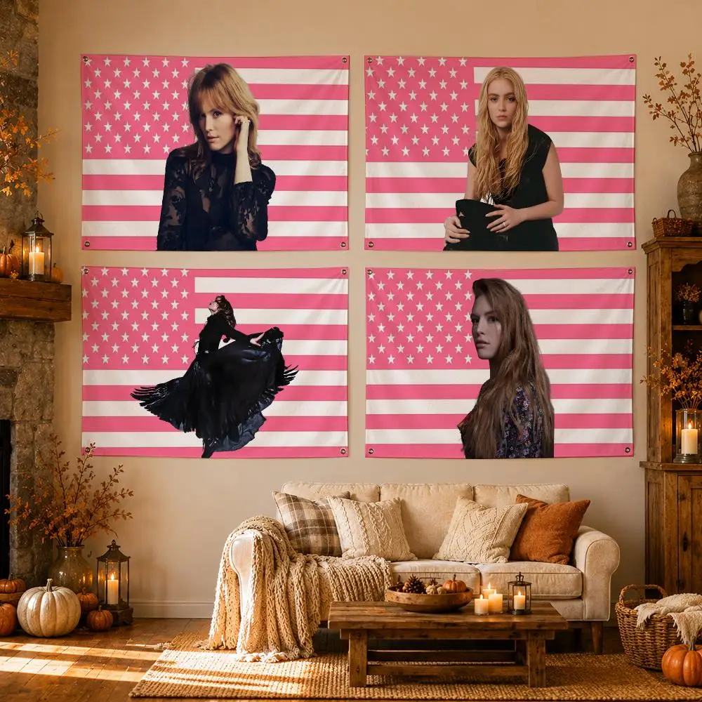 Singer Freya Ridings Flags Flags for Room, Bedroom, Home, Outdoor, Wall Hanging, Concert Print, Art Banner