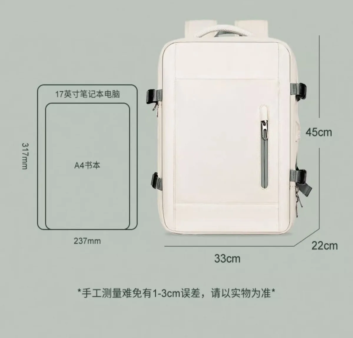 大容量ビジネスバックパック、多機能充電バッグ、拡張可能な飛行機旅行バックパック、ラップトップバッグ、ラゲッジMA、新品