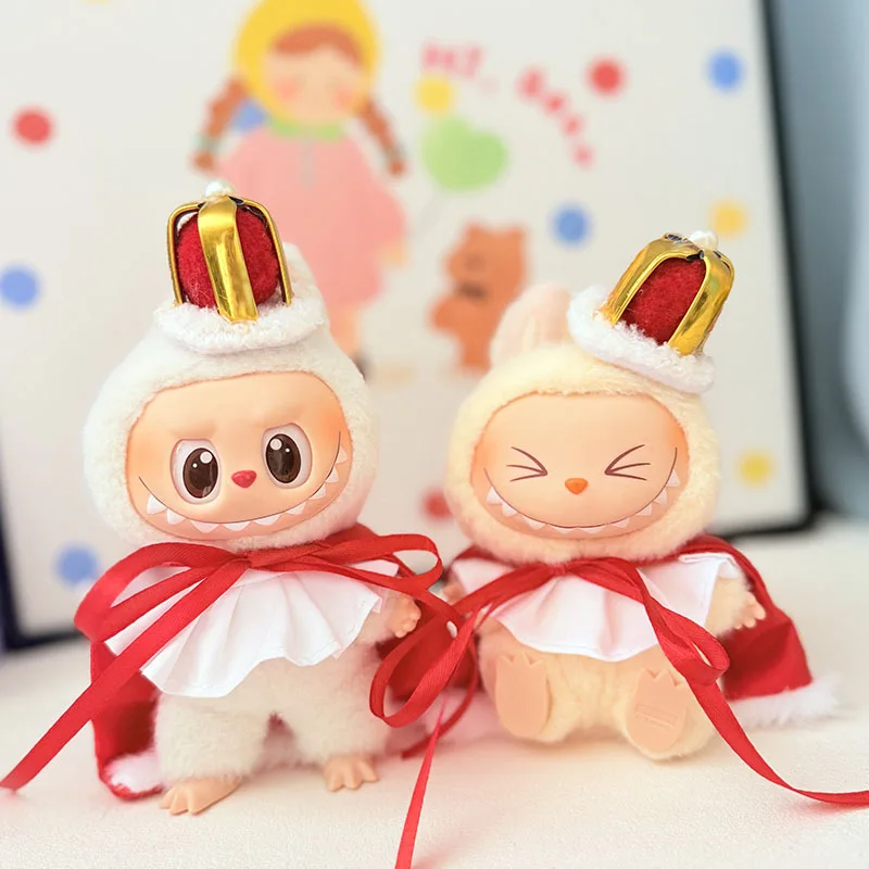 

Labubu Doll Clothes Crown Little King Cape Set Labubu I II Idol Dolls Plush Doll'S Clothes Sitting Party Accessories