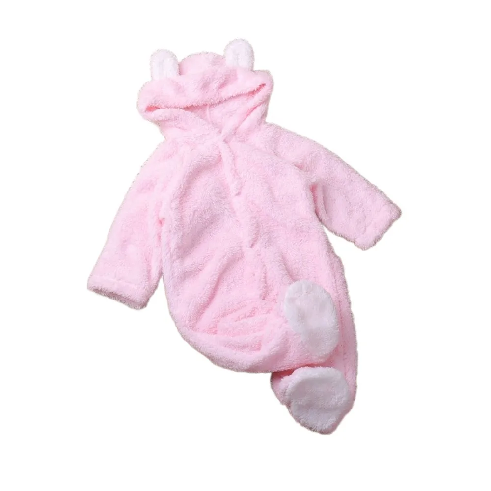 

Cartoon Warm Baby Jumpsuits Hooded Long Sleeve Infant Rompers 3-6 Months Newborn Onesie Pajamas