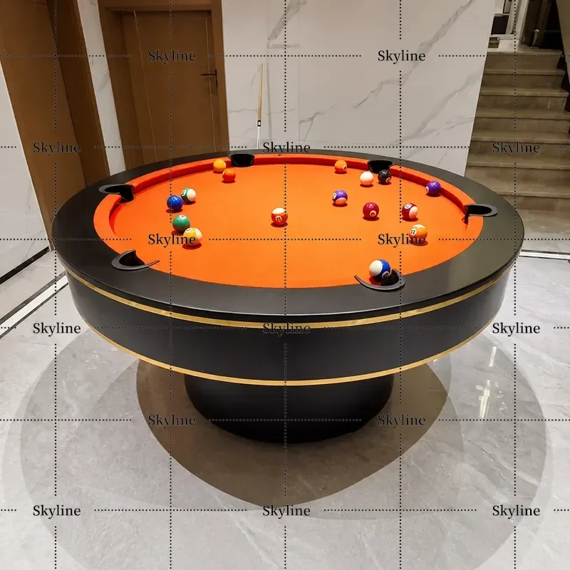 for Round Pool Table American Black Eight Marble Billiard Club Multifunctional Commercial Bar Entertainment Customized