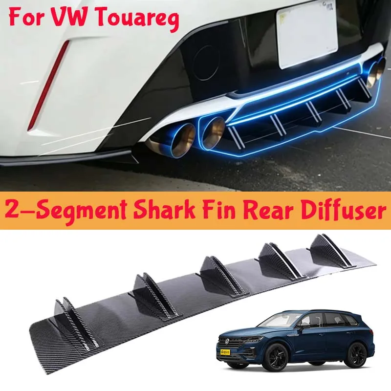 For VW Touareg Shark Fin Rear Diffuser Split Chassis Spoiler Auto Aerodynamic Parts Aerodynamic Modification