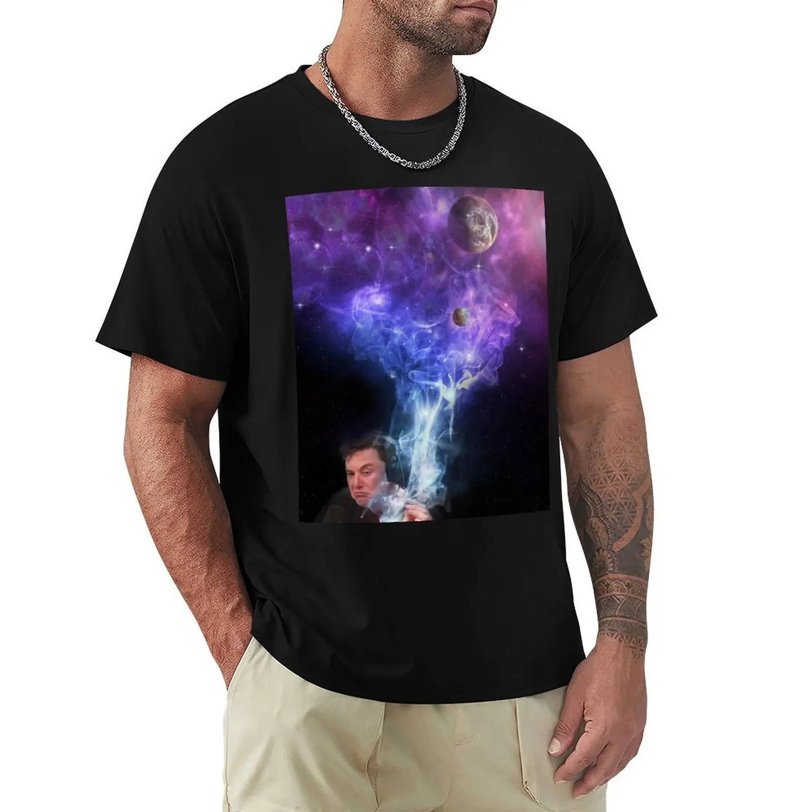 Camiseta Elon Musk Smokes The Universe, camisetas personalizadas con estampado animal para niños, camiseta para hombre