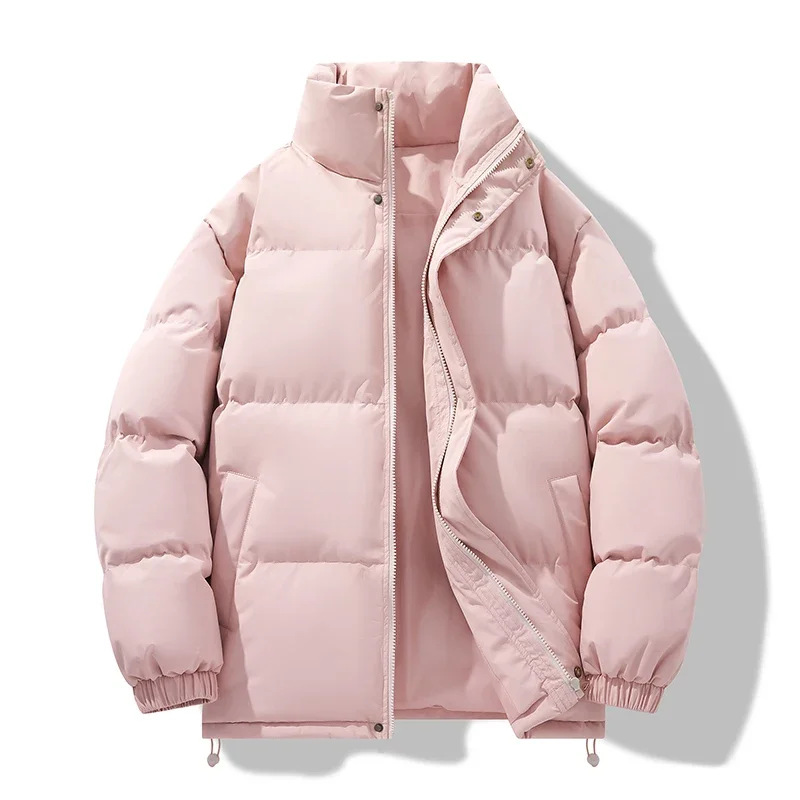 

Модная куртка-пуховик с воротником-стойкой, мужская однотонная куртка на хлопковой подкладке, универсальная зимняя мужская парка на хлопковой подкладке, пальто