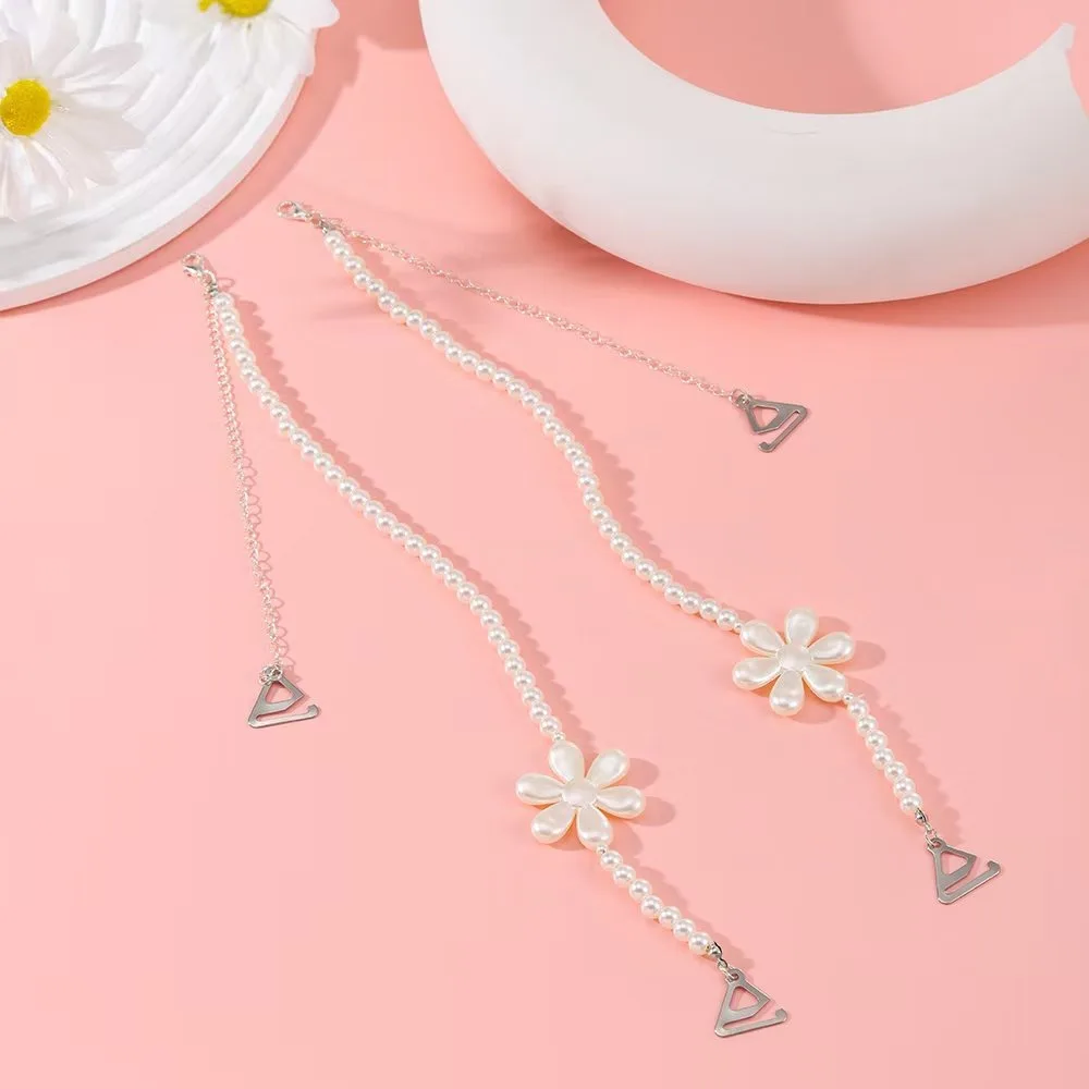 New Bow Pearl Underwear Straps Adjustable Replacement Bra Straps Removable Shoulder Belts Women