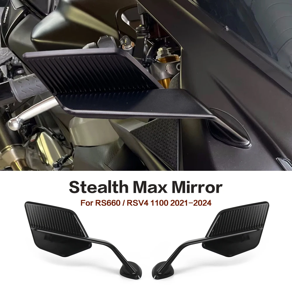 

Rearview Mirror For Aprilia RS 660 RSV4 1100 RS660 2020-2024 Stealth Sport Winglet Mirror Kits Adjustable Stealth Max Mirrors