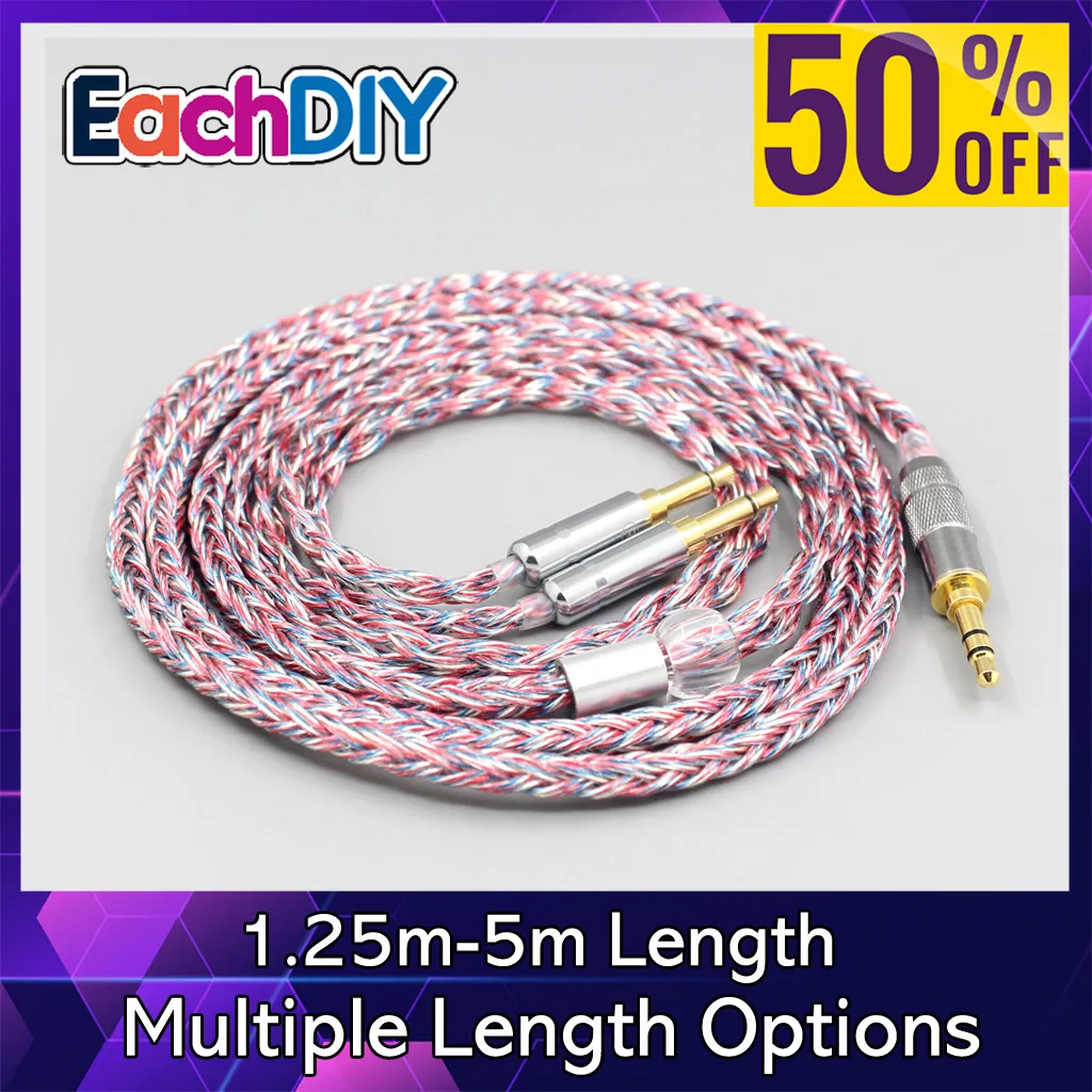 

16 Core Silver OFC Color Mixed Braided Cable For Hifiman Sundara Ananda HE1000se V2 HE6se DEVA he400se Arya He-35x LN007589