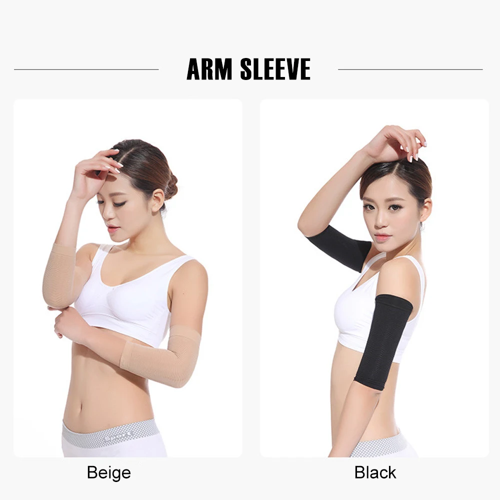 1Pair Arm Slimming Shaper Wrap, Arm Compression Sleeve Women Weight Loss Upper Arm Shaper Helps Tone Shape Upper Arms Sleeve