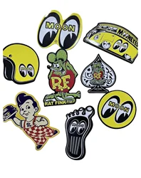 10PCS Rat Fink Fridge Soft magnet Aimant decoration RF Moon Mooneyes Big boy home decor Waterproof