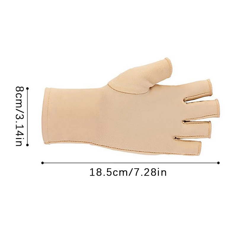 New 1 Pair Soft And Light Fingerless Anti UV Radiation Protection Gloves UV Protection LED Lamp Nail Dryer Light Tool