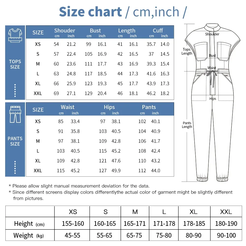 Multicolour Jogger Suit Nurse Scrubs Set Medical Clinical Clothes Doctor Nursing Uniforms Short Sleeve V-neck Tops Pocket Pants