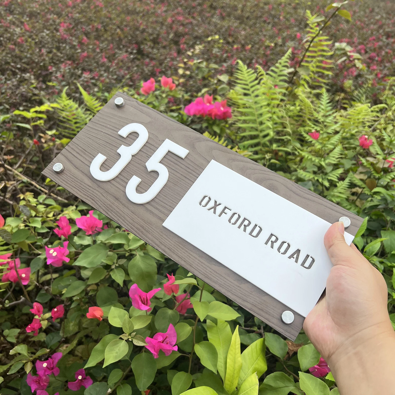 Personalized Exterior House Numbers Aluminum-plastic House Number Plate Modern Door Sign Deco Outdoor Street Sign With Acrylic