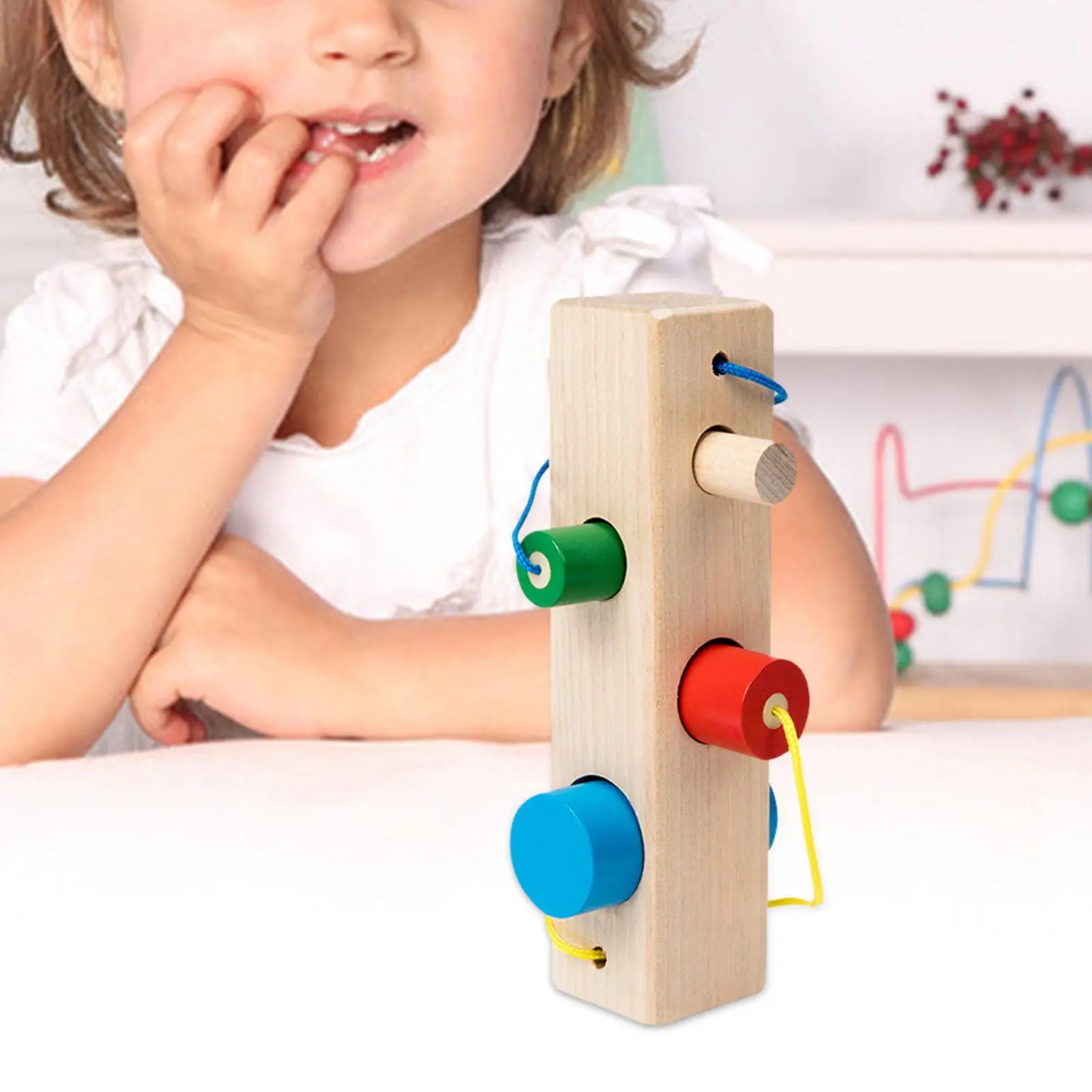 Brinquedo de Emparelhamento Cilíndrico, Montessori Shape Blocks, Coordenação Olho Mão, Atividade e Coordenação, Aniversário e Criatividade