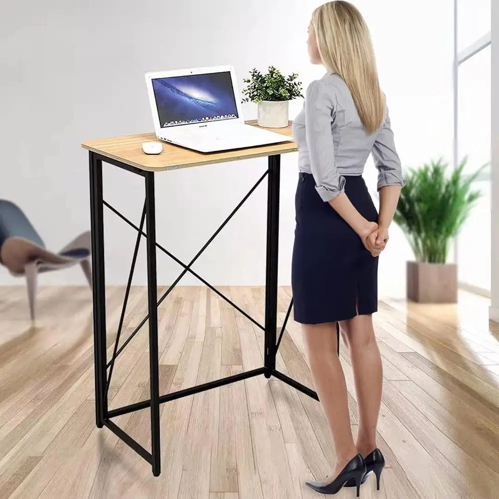 

olding Laptop Computer Desk, Standing Desk, 31in Small Desk or Sitting or Standing, No Need to Assembly, Suitable or Home, Oice,