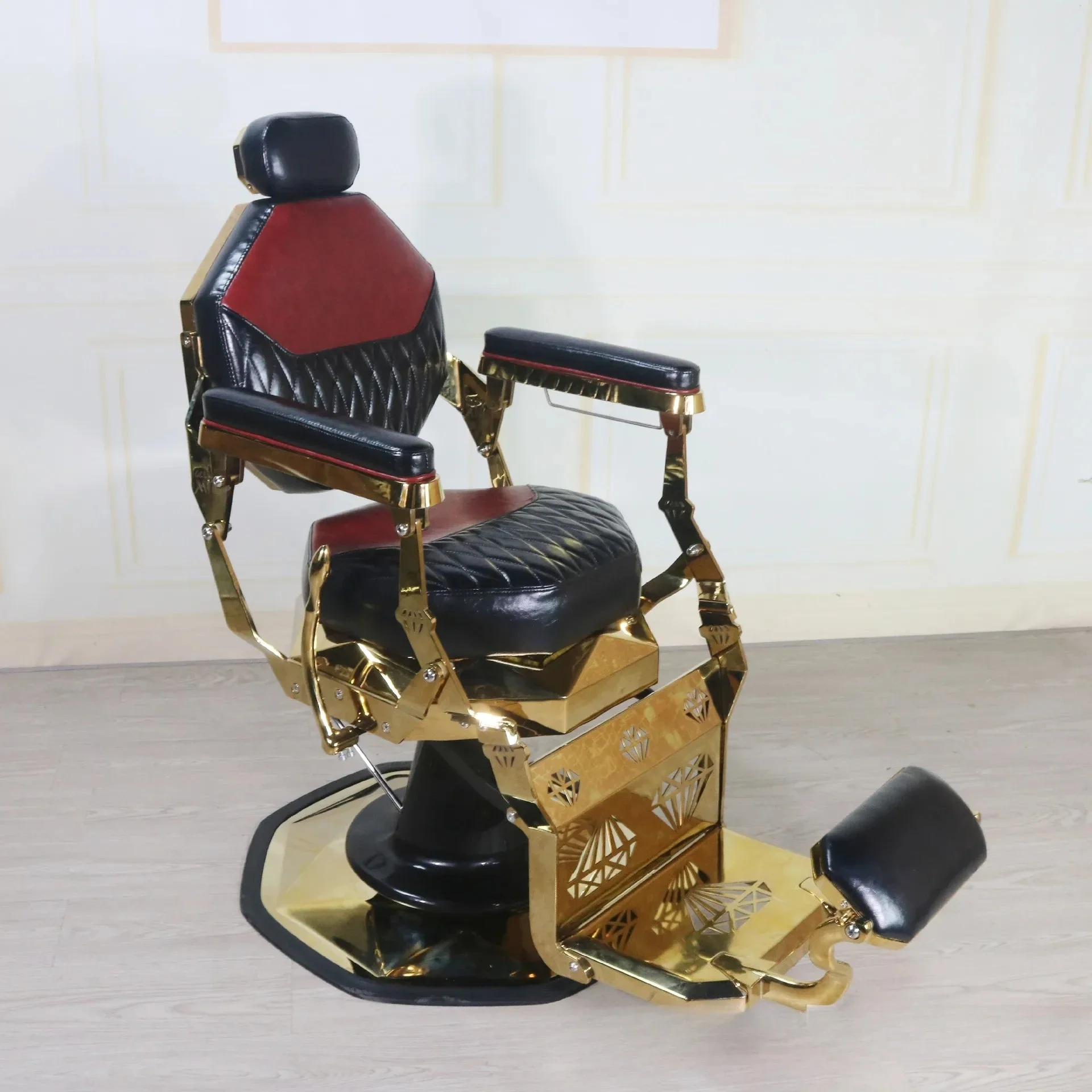 New Spot Hair Salon Barber Chair Wholesale Retro Hair Salon Chair Light Luxury Barber Shop Chair Hair Salon Lift
