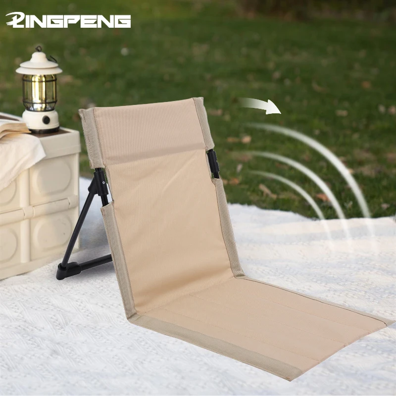 

Foldable Camping Chair Outdoor Garden Park Single Lazy Chair Backrest Cushion Picnic Camping Folding Back Chair Beach Chairs