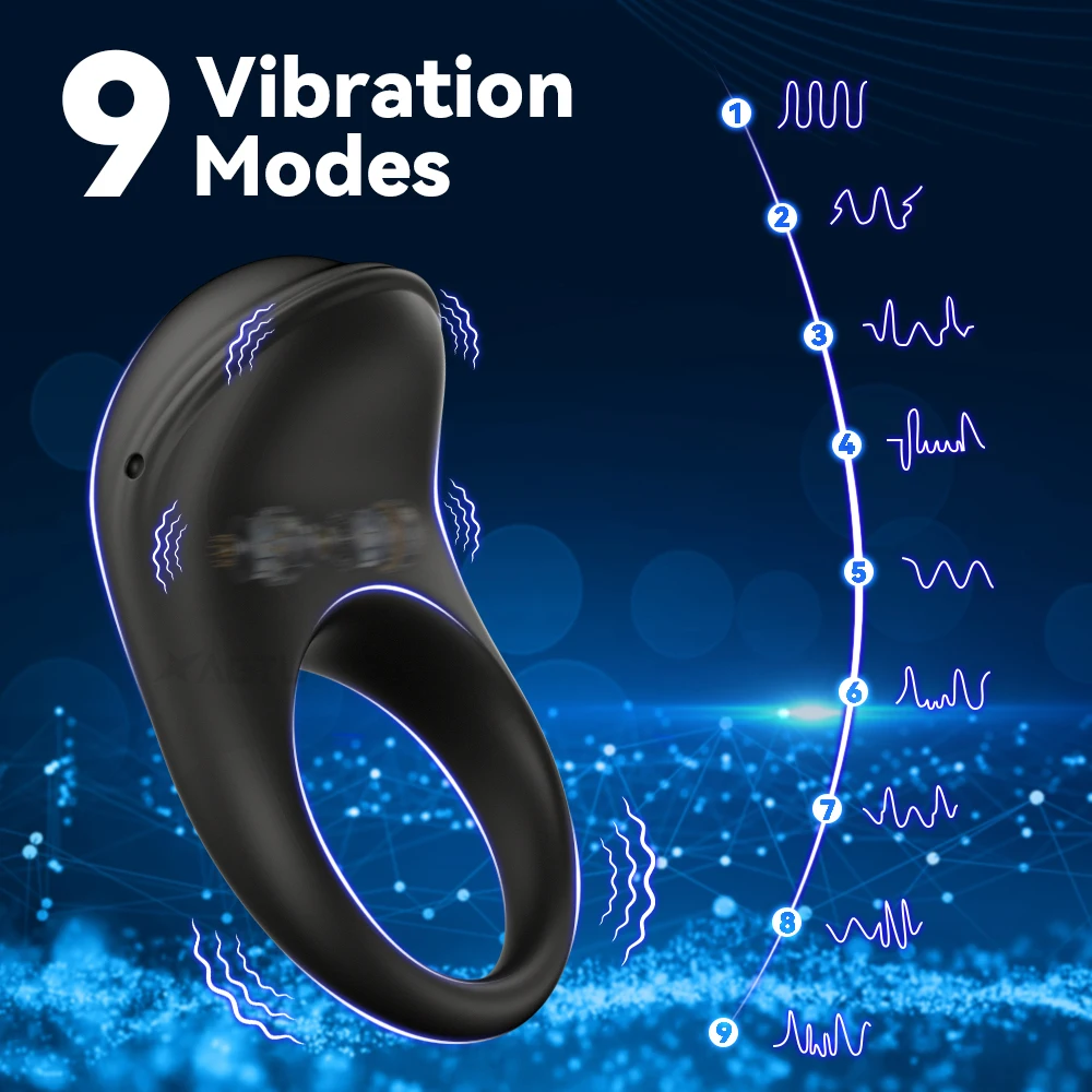 APP Control Vibrating Cock Ring for Men Ejaculation Delay Penis Ring G Spot Clitoris Clit Stimulator Adult Sex Toy for Couples
