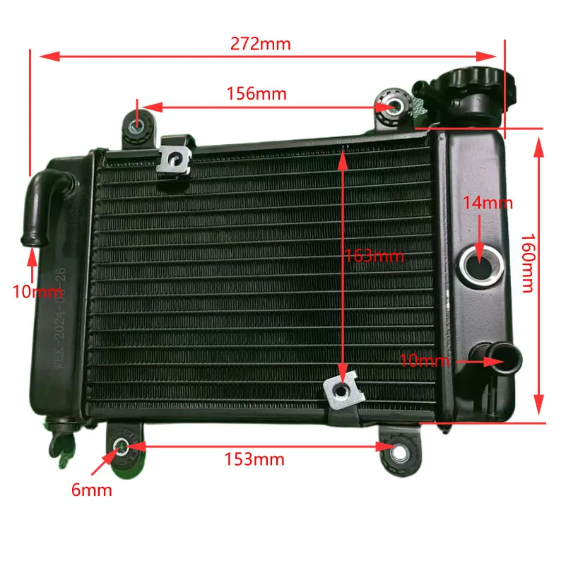 for Moto Quad 4x4 ATV UTV Dirt Bike 150cc 200cc 250cc Motorcycle Radiator Cooler Cooling Water Tank Parts  Accessories