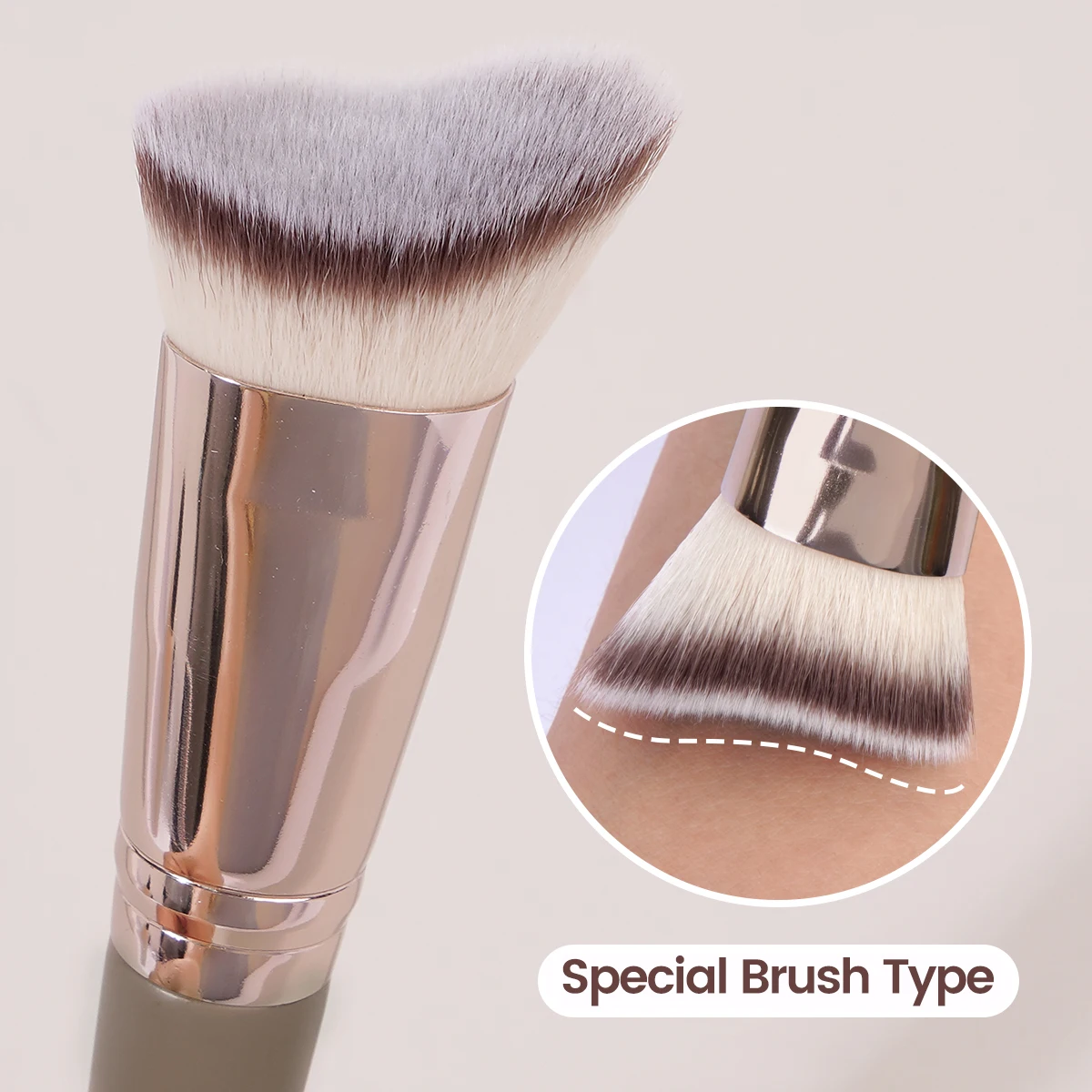 Contourborstel Premium Contour Blush 1pc Gezichtsmake-upborstel Perfect voor Wang Voorhoofd Kaak Neus Mengen Verdieping Contouring Tool