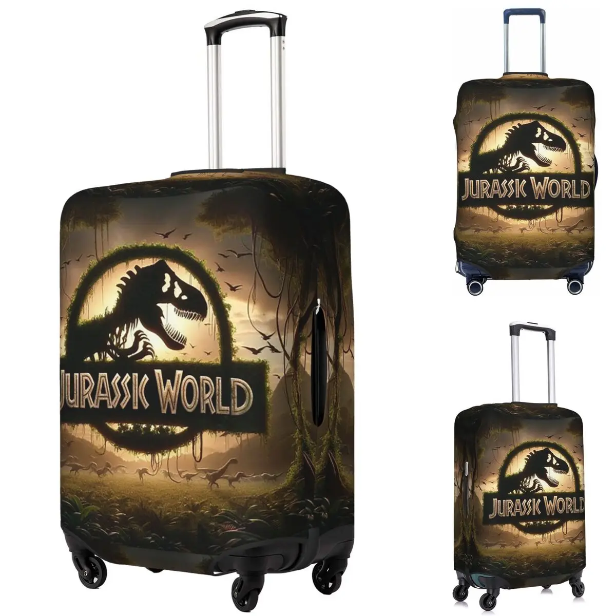 

Jurassic Park Dinosaur Print Suitcase Cover Protection Elastic Travel Luggage Protector Covers for 18-32 Inch
