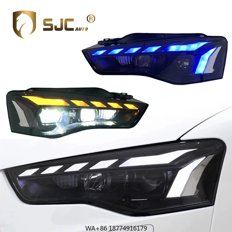 

Автоматические заводские фары для фар A5 12-15, модернизированные светодиодные линзы, дневные ходовые огни в стиле RS5, автомобильные аксессуары