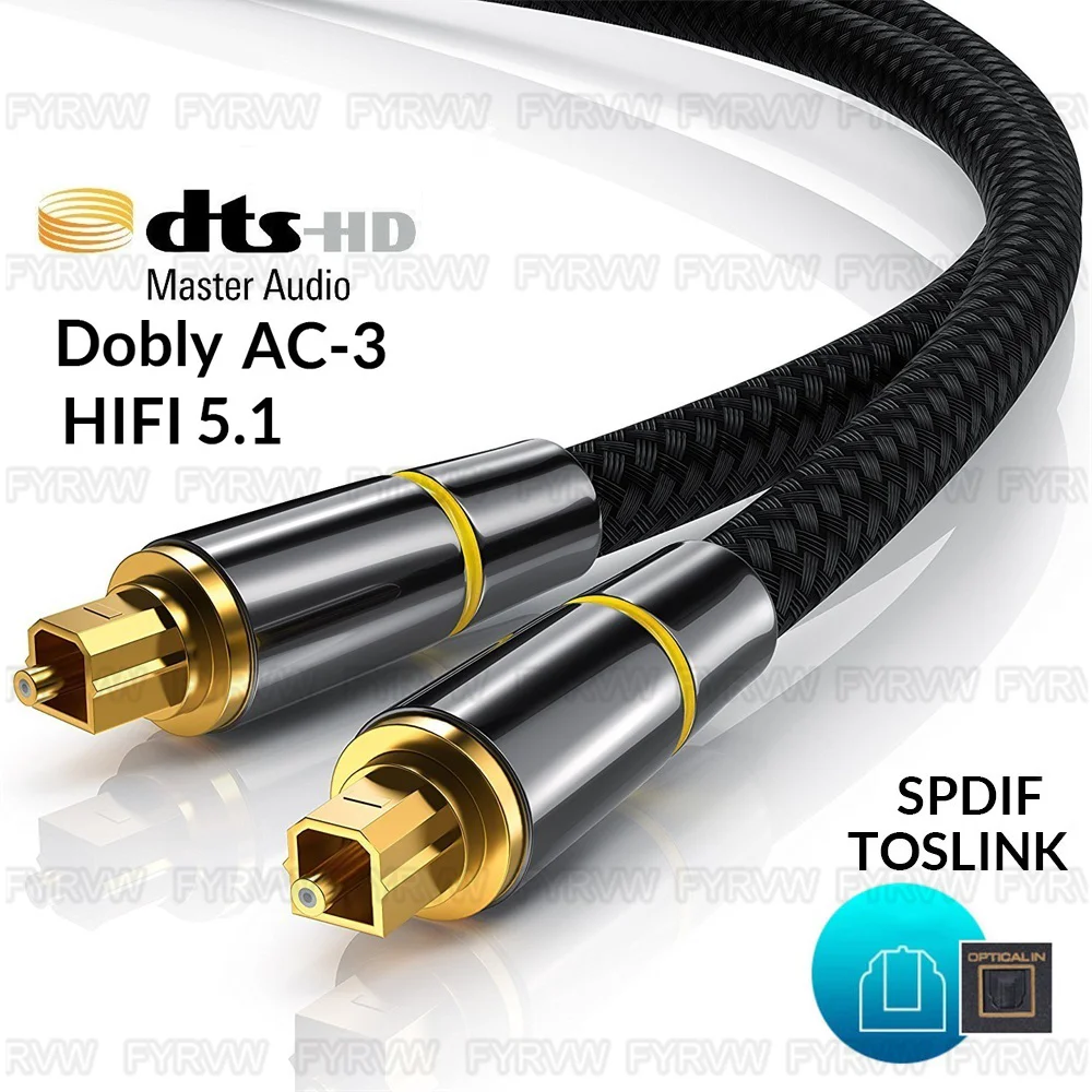 Optic Audio Cable Digital Optical Fiber Cable Toslink 1m 5m 10m SPDIF Coaxial Cable for Amplifiers Player PS4 Soundbar Cable