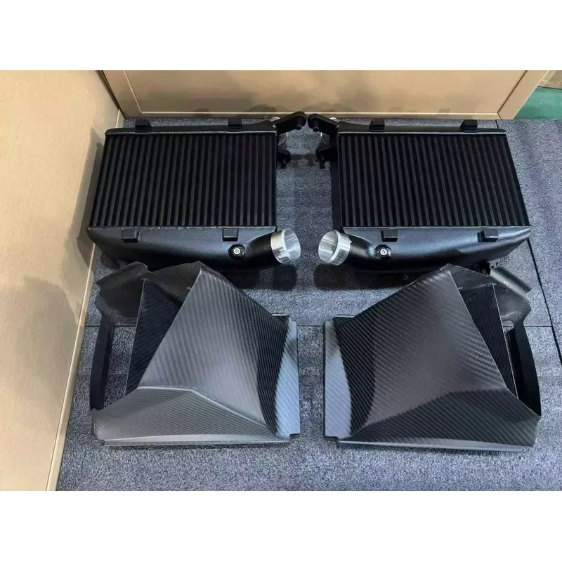 High Flow Carbon Fiber air Duct Inlet Pipe Intercooler Carbon Fiber Fan Shroud for Audi RS6 RS7 C8 4.0T