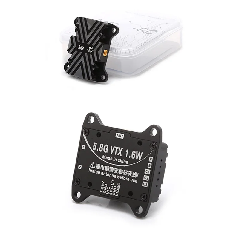 

For Aocoda RC 1.6W VTX 3016 5.8G 40CH 25/200/800/1000/1600MW For FPV RC Drone Helicopter Durable Easy Install