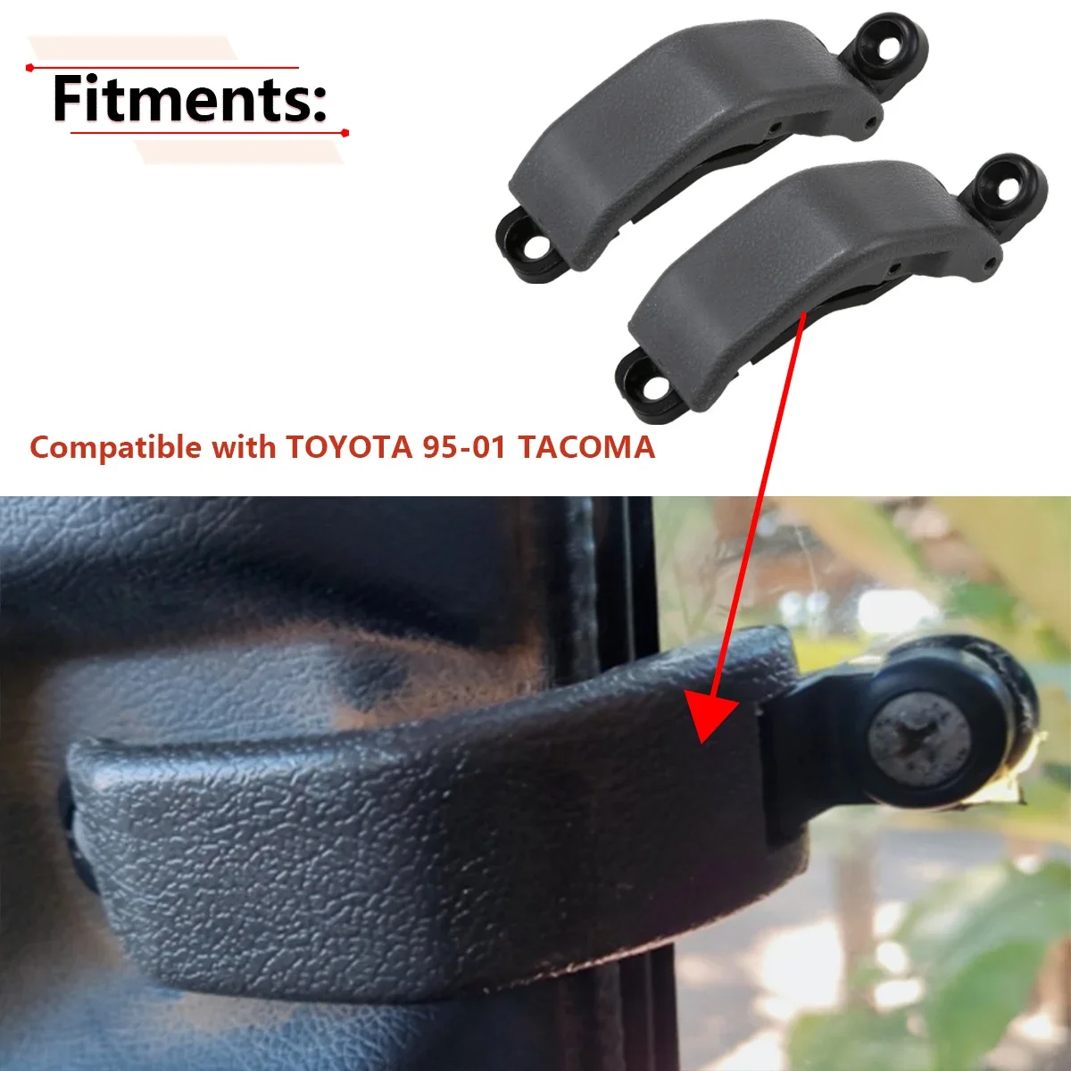 2 Pcs Car Rear Quarter Window Lock Latch For Toyota Tacoma 1995 1996 1997 1998 1999 2000 2001 Rear Glass Buckle 62910-35010-E0