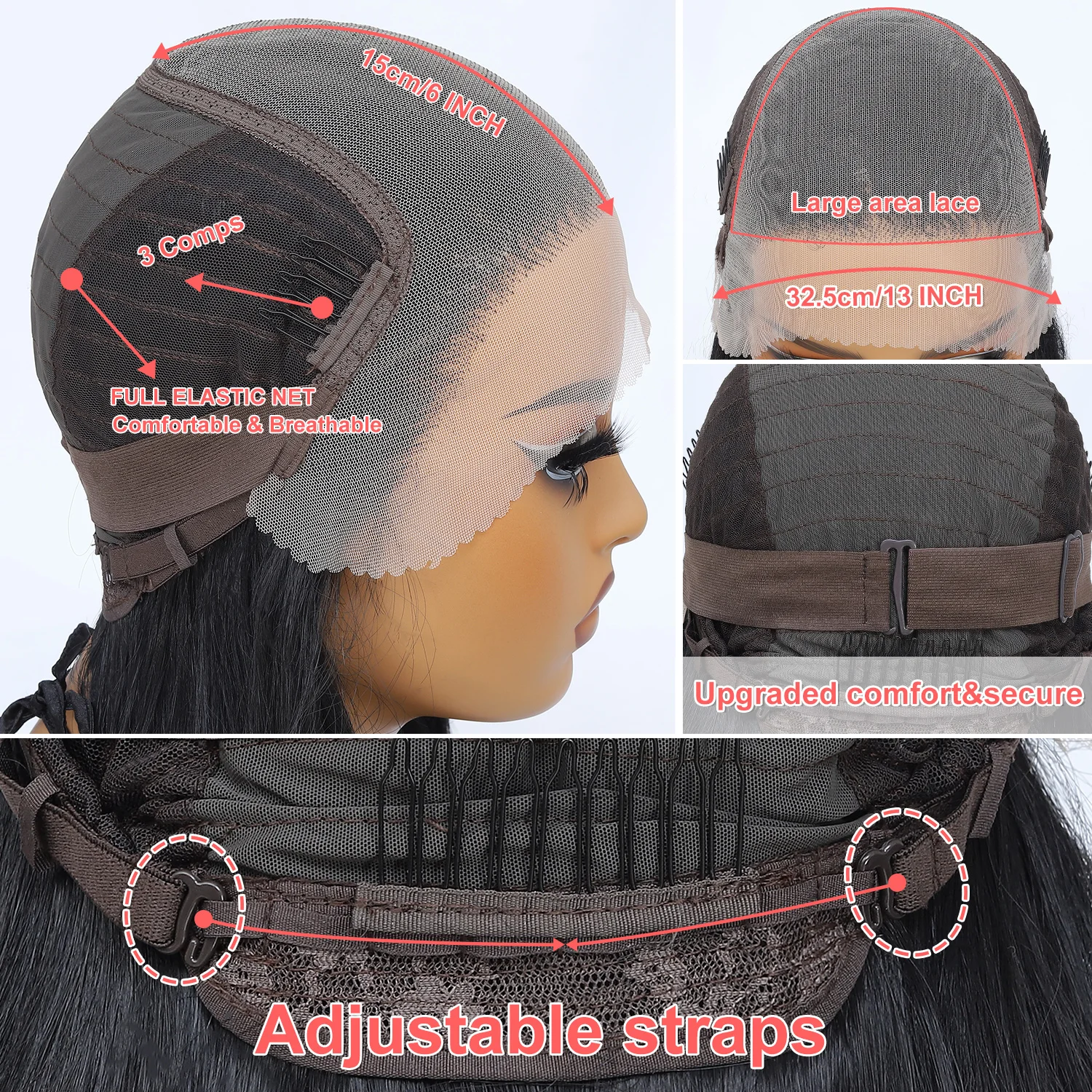 Parrucche frontali in pizzo rame dritto serico da 30 pollici 13x6 parrucche sintetiche super lunghe per le donne afro parrucca cosplay zenzero nero Ombre