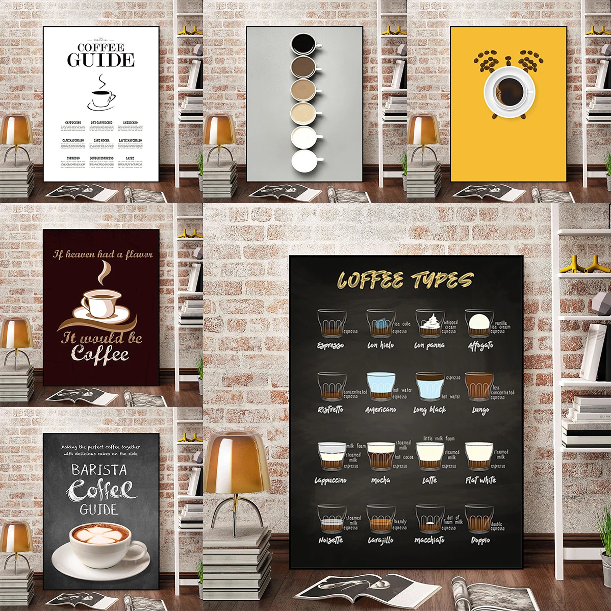 

Coffee Guide Posters for Wall Art Canvas Painting Luxury Home Decor Poster Room Decoration Interior Paintings Anime Decorations