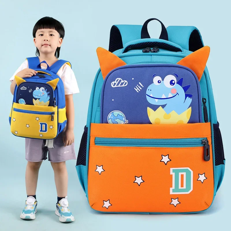 Mochila escolar para niños pequeños, niños y niñas, mochila diaria de jardín de infantes, bebé ligero, lindo conejo de dibujos animados, dinosaurio