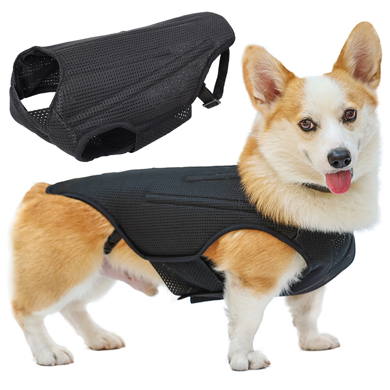 Pet Dog Back Brace Back Support Wrap Dog Clothing Comfortable Dog Back Protective Vest for Various Sizes Pet Dogs