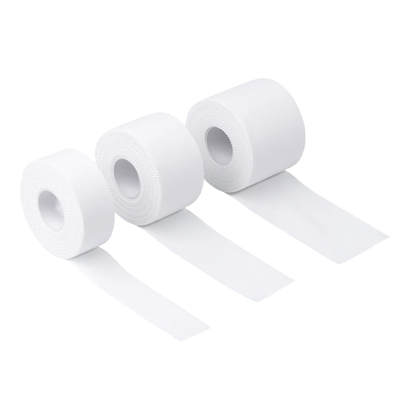 2.5/3.8/5 سنتيمتر 10 متر الرياضة الرياضية مقاوم للماء القطن الأبيض الملاكمة لاصق سلالة إصابة دعم الرياضة ملزمة ضمادة #5