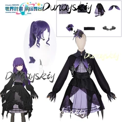 Anime Game Project Sekai Colorful Stage Asahina Mafuyu Lolita Cosplay Costume Suits Dress Wig for Women Girls Party Customized