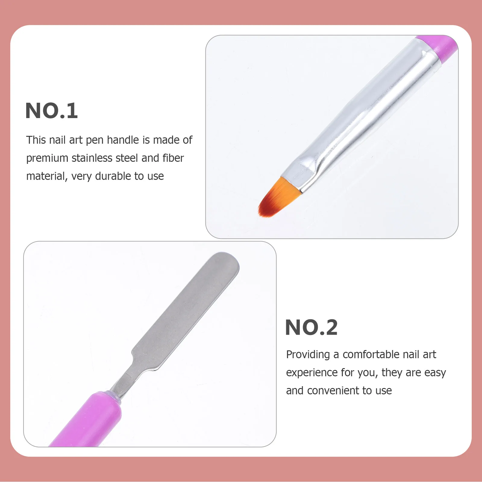 

4 Pcs Nail Pen Brushes Design Manicure Accessories Double End Fiber Supplies for Nails
