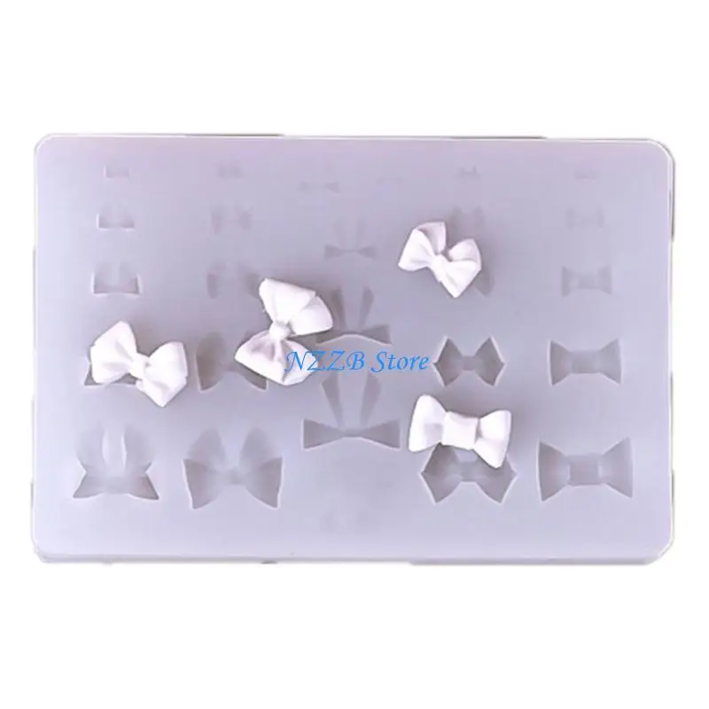 

T21F Flower Art Silicone Mold Butterfly Bowknot Embossing Gel Print Stencil Carving Template Tool for DIY