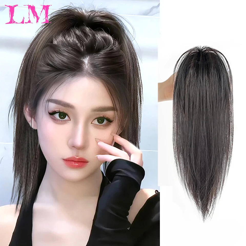 LM Synthetic Claw Clip In Ponytail Hair Extensions Hairpiece Long Silky Straight Fake Blonde Pigtail With Elastic Band Horse Tai