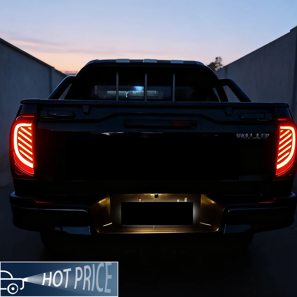 For Compatible with Toyota Hilux 2015-2021 taillight assembly upgrade, featuring new dynamic turn signals, plug-and-play