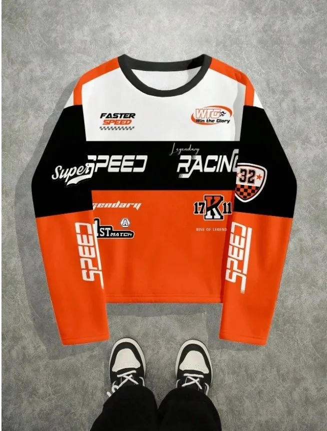 

202526 AutumnWinter Interior Top Long Sleeve T-shirt American Street Y2K Hip Hop Trendy Male Adult Sports Long Sleeve T-shirt2