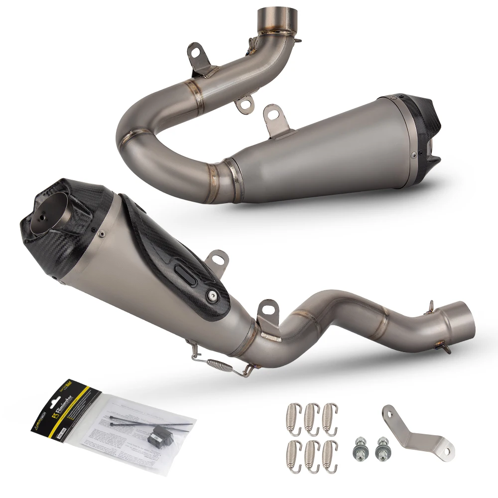 

For Ducati Panigale V4 Streetfighter V4 V4S Motorcycle Exhaust Escape System Slip On Link Pipe With Arro carbon tip muffler