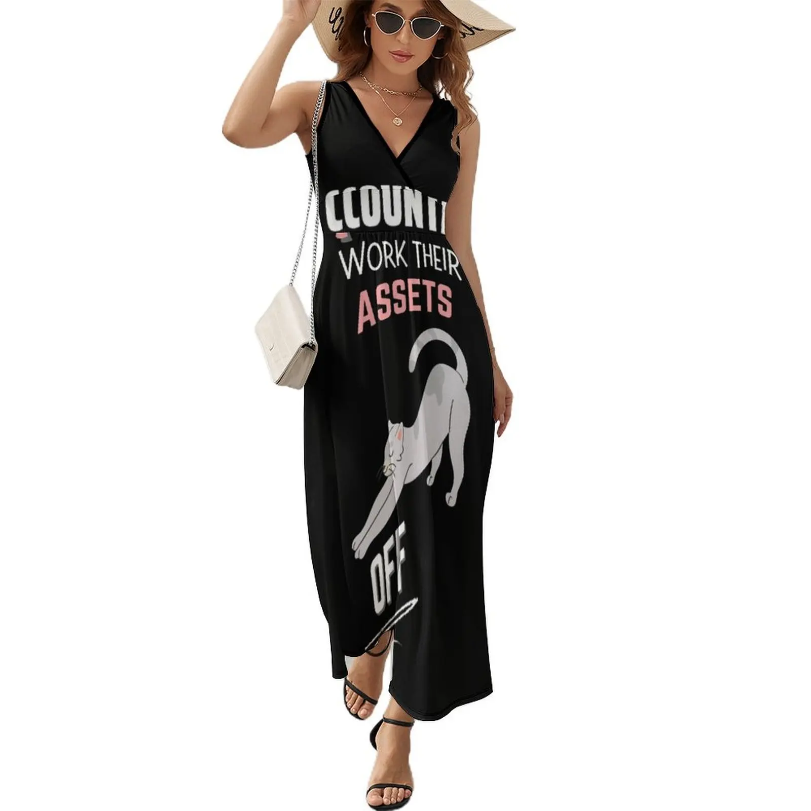 Accountant Girlfriend Sleeveless Dress Party dresses Evening gown