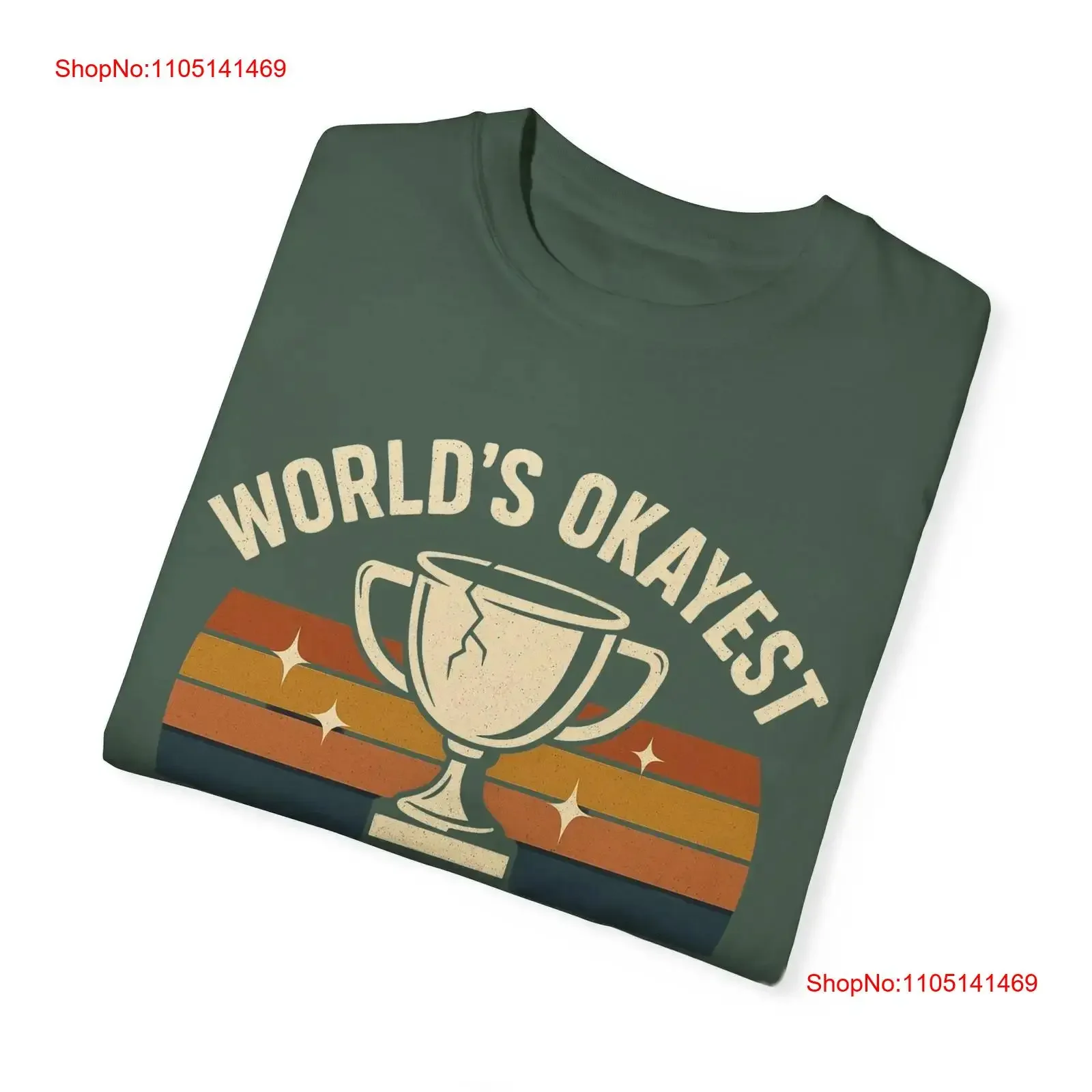 

Worlds Okayest Legendary Dad T shirt Perfect for Fathers Day Humor vintage Washed Top For Everyday Wear Comfortable Soft homme