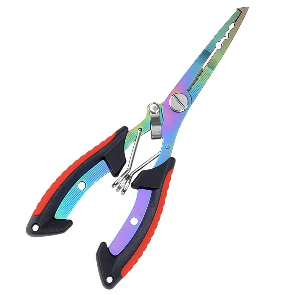 متعددة الوظائف الصيد إبرة زردية طويلة الفولاذ المقاوم للصدأ جيب تصميم الصيد كماشة خفيفة الوزن قفل تصميم إغراء كماشة