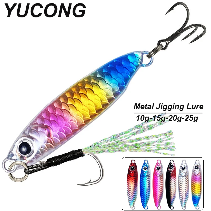 YUCONG 1PC Metal Jigging Lure 7-10-15-20-25g Trolling Fishing Bait Sinking Hard Wobbler Jigs leurre fisching cebo duro Hartköder