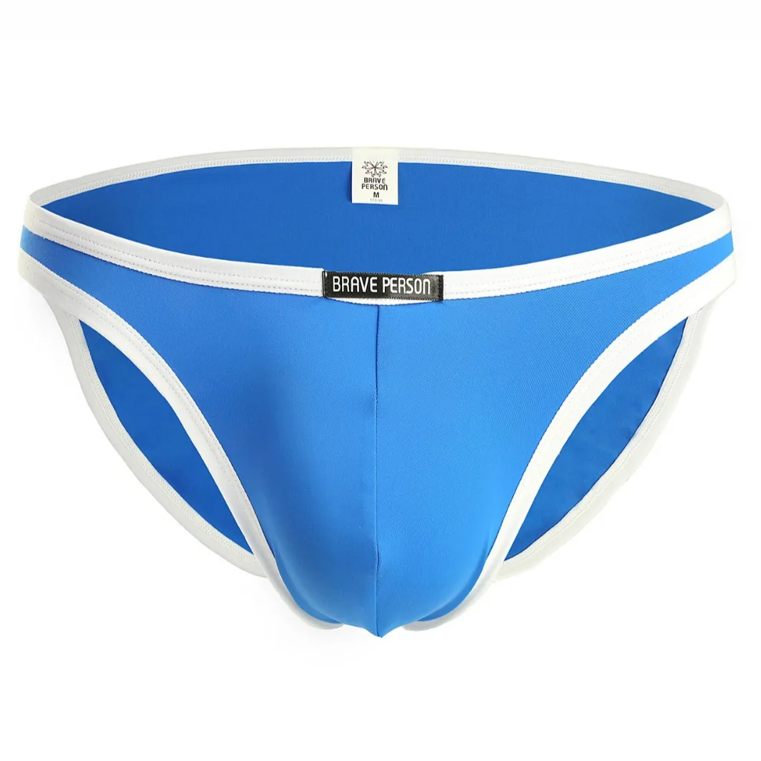 Men's Bulge Briefs Contrast Trim Underwear Gays Erotic Low Waist U Convex Pouch Comfort Breathable Daily Wear Sports Underpants