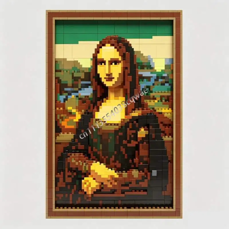 6518PCS Classic Art Portrait Puzzle MOC Building Blocks Model DIY Creative Assembly Art Collection Display Educational Toy Gift