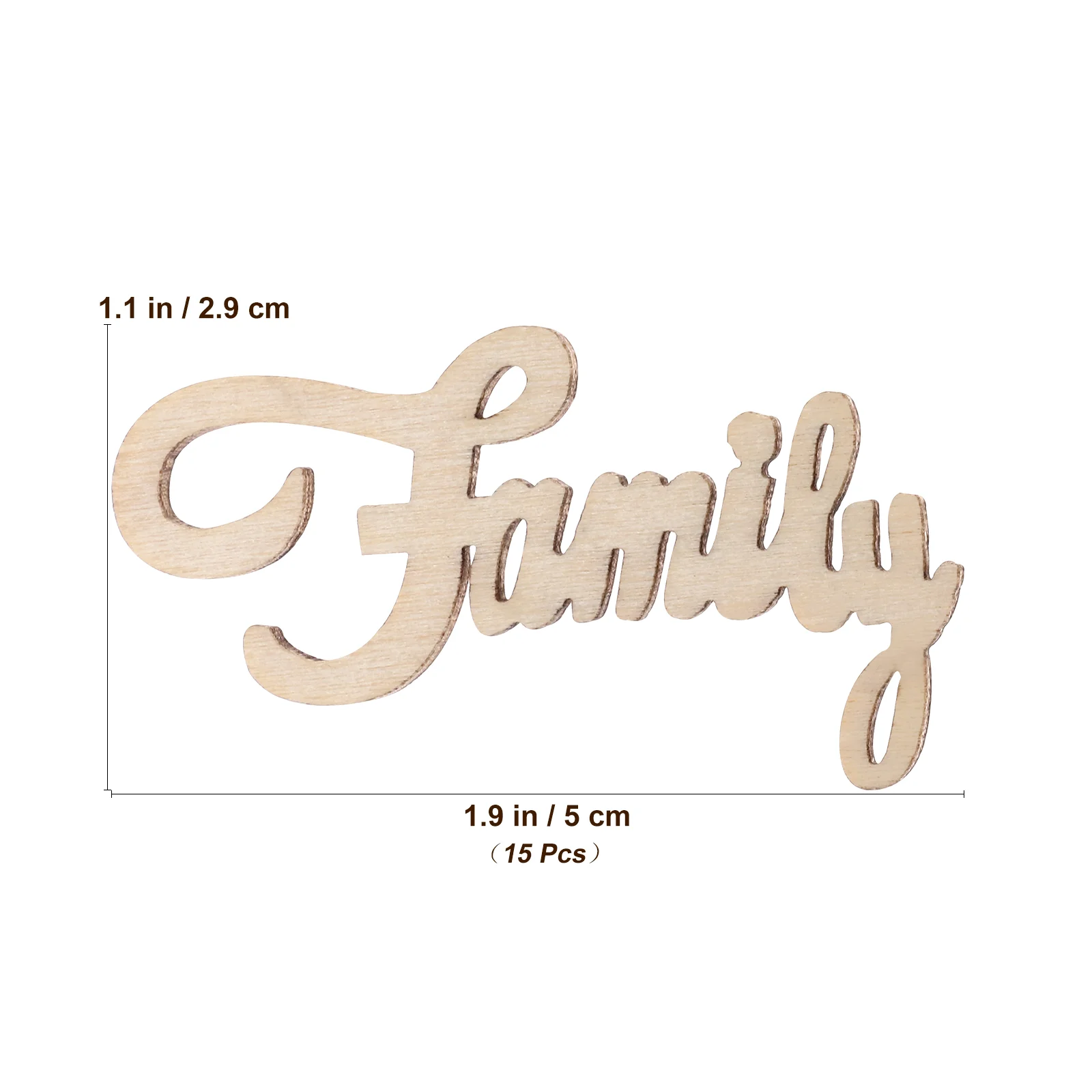 15 Pcs Wedding Decorations for Ceremony Guest Book Sign Ornament Wooden Family Letter Cutout Adornments Signage