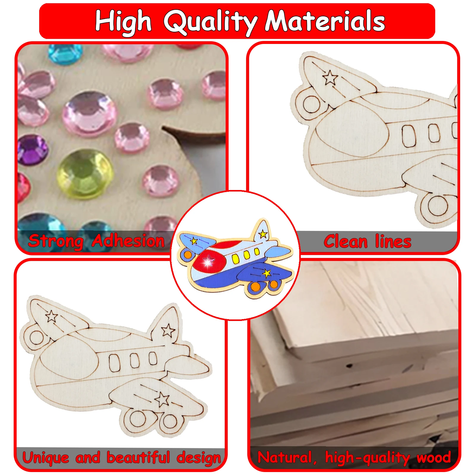 398 ชิ้นรถชุดงานฝีมือไม้,ขนส่งชุดงานฝีมือไม้,ของขวัญงานฝีมือวันเกิด, เหมาะสําหรับงานฝีมือ DIY สําหรับเด็กหญิง/เด็กชาย